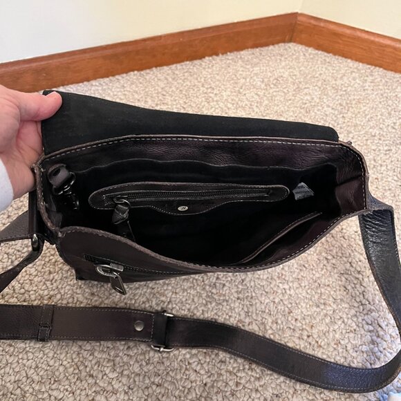 Bed Stu Leather Venice Beach Crossbody in Black Rustic, Good Used Condition - Picture 8 of 15